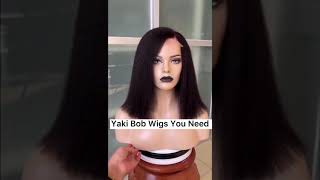 Us Eu Hot Sale Yaki Straight Lace Front Bob Wigs #Yakiwig#Yakibobwig#Bobwigs#Yakistraight#Wiginstall