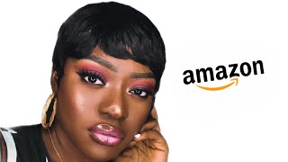 Trying On Affordable Amazon Wigs || Pixie Cut Wig || Cheap Wigs || Amazon Prime