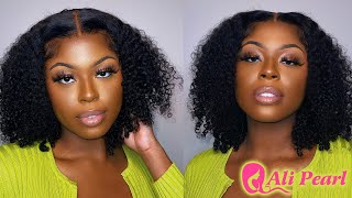 #1 Affordable Curly Bob Wig  || Lace Frontal Wig || Alipearl Hair