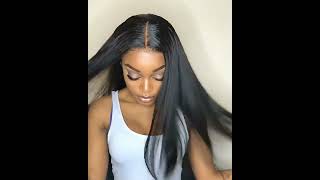 Newa Hair Colored Straight Lace Front Human Hair Wigs Highlight Hd Lace Frontal Wig Burgundy