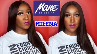 Sleek & Long Synthetic Hd Melting Lace Front Wig – Mane Concept Milena