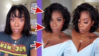 This Human Hair Bob Is Under $70  | Beginner 13X4 Lace Front Wig | Bomb Before & After | Unice Hair