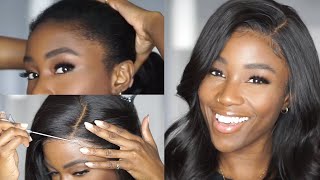 Do My First Wig With No Braids! Natural Lace Front Wig From Hairvivi