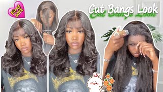 Must Have!Invisible Hd Lace Wig Review! Cut Cute Bangs + Get Fluffy Curls Ft. #Ulahair