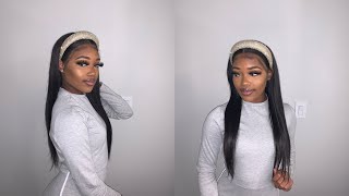 Donmily 20 Inch Straight Lace Frontal Wig... (Watch Me Install)
