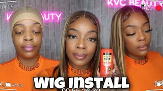 How To Install A 13X4 Lace Front Wig  Step By Step Using Ebin Lace Wig Bond Adhesive Spray