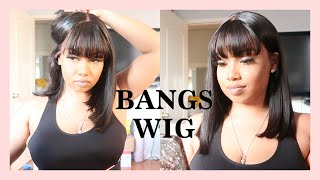 Watch Me Install This Short Frontal Wig With Bangs || Beginner Friendly || Ft. Sunber Hair