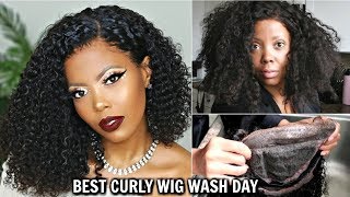 $7 Wash Day Miracle How To Wash Curly Lace Wig + Restore Curls & Re-Install Wig|Myfirstwig Tastepink