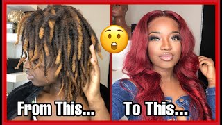 How To Install Wigs Over Locs | Start To Finish! | #Kuwc