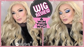 ✨Lace Front Wig Review! ✨Sapphire Wigs - Light Blonde Curly / Wavy - Natural Blonde! Beautiful!