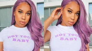 Styling My Affordable Purple Lace Front Wig | Hairspells.Com