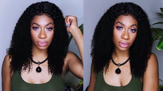 $130 Bouncy Curly 13X4 Human Lace Front Wig Ft. Celie Hair