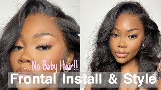 Best Pre-Plucked Frontal! No Baby Hair Install & Curls Ft. Nadula Hair