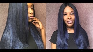 The Stylist Synthetic Lace Front Wig 4X4 Swiss Lace Silk Top Straight Affair * Samsbeauty.Com *