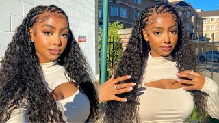 How To Melt Your Hd Lace | Front Braided Hairstyle On Frontal Wig | Ft. Ali Pearl
