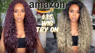 Trying The Best Amazon Synthetic Wigs?! Are They Worth It?! K'Ryssma Lace Wigs | Alwaysameera