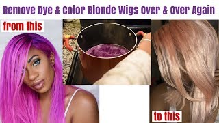 How To: Safely Remove Dye From #613 Blonde Lace Front Wigs & Bundles