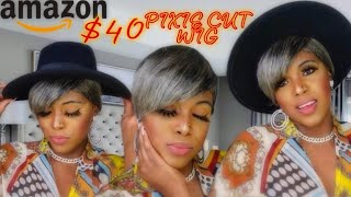 Trying An Affordable Amazon Pixie Cut Wig | Amazon Wigs