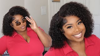 Quick And Easy Curly Lace Wig Intsall For Beginners | Premium Lace Wig