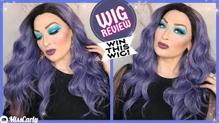 ✨Lace Front Wig Review + Wig Giveaway! ✨Sapphire Wigs  Ombre Purple With A New Feature!
