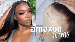 Watch Me Slay Another Amazon Wig + How To Fix Over Bleached Knots | 30” Frontal Wig X Ucrown Hair