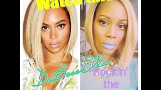 Beyonce Inspired Blonde Bob Lace Wig Mlc 156