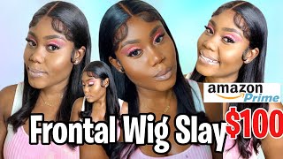 Easy Cheap Amazon Lace Frontal Wig Installation | Beginner Friendly