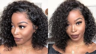 Finally An Affordable Curly Lace Frontal Wig| Beginner Friendly Curly Bob |  Ft. Omgqueen