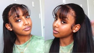 I Cut A Fringe Bang On A Frontal Wig! | Wig Install | Ft. Julia Hair