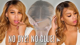  You Should Get A Pre-Colored Honey Blonde Lace Wig| Glue-Less Wig Application