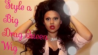 How To Style Big Drag Queen Wigs | Jaymes Mansfield I Wig Styling Tutorial