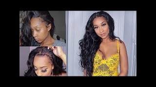 How To Glueless 13*6 Lace Frontal 150% Density Body Wave Wig !!! Unice Hair