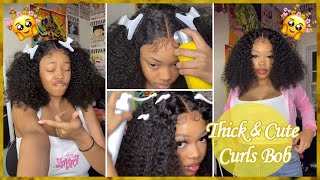 How To Install Lace Front Bob Wig? Short Curly Hairstyle For Summer! #Ulahair Review