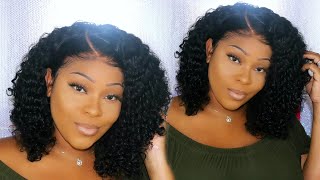 How I Lay My Curly Lace Frontal Wigs To Look Like My Naural Hair | Fake Scalp Look