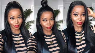  Lace Front Wig Install Easy | Beginner Friendly Melt  ✅ Styles For Straight Hair Ft. Julia Hair