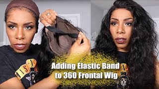 Adding An Elastic Band To Wowafrican 360 Frontal Wigs| Beige Ojai