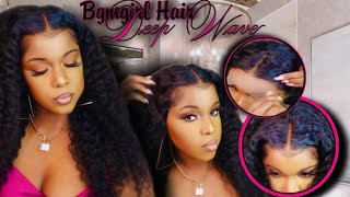 ‼️Must Have 180% Density Deep Wave Wig Install Ft. Bgm Girl Hair