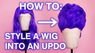 How To Style A Wig Into A Big Updo!