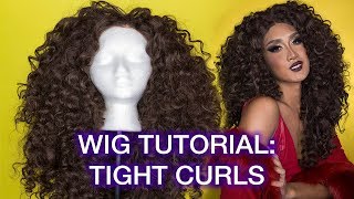 Curling & Stacking 70S Disco Diva Hair With A Synthetic Wig