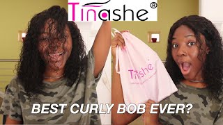 Watch Me Slay This Curly 14 Inches  Bob Wig Ft Tinashe Hair | Stephanie Moka