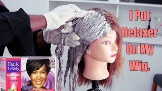 I Used Hair Relaxer On My Wig And See What Happened | Dilias Empire.