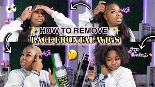 How To Safely Remove Lace Frontal Wigs ✨| *Detailed & Very Easy* Zero Breakage ‼️ Tymarrahgi