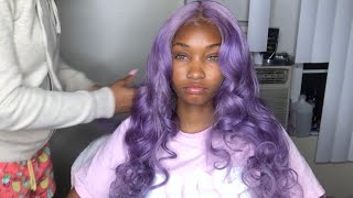 Installing A Purple Lace Frontal Wig