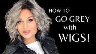 How To Transition To Grey With Wigs?! | Huge Try On  & Demo'S | Advice For Brunettes, Blondes &