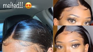 Quick & Easy Way To Melt Your Lace Frontal  | Beginners Friendly #Wiginstall #Woc #Aliexpress