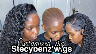 How To Install A Curly Lace Frontal Wig Customized By Stecybenz