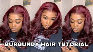 How To Dye Hair Burgundy Without Bleach | Beginner Friendly