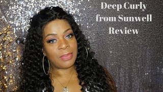 Lace Front Wigs Deep Curly Review 100Humanwigs.Com/Sunwell Wigs