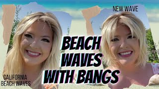 2 Synthetic Lace Front Wigs With Bangs!  Tressallure Wigs | New Wave And California Beach Waves!
