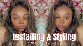 Installing A Lace Frontal Wig| Glueless Install | Starnesha Prince